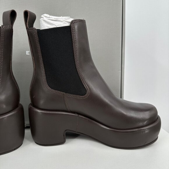 Everlane The Puffa Boot in Dark Brown size 8 Chelsea Ankle 3.25" Chunky Platform - Picture 4 of 9